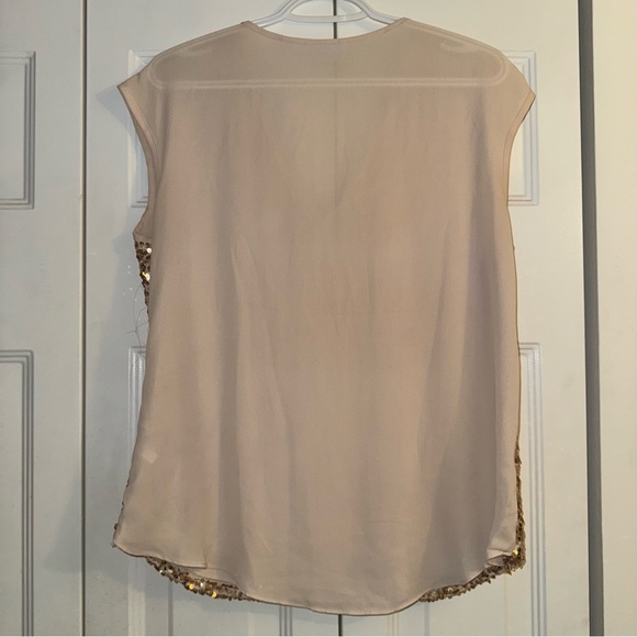 Gold Sequin Sleeveless Top - Picture 2 of 3